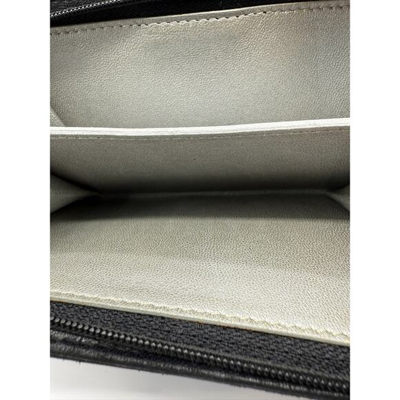 Chanel Lambskin L-Zip Pocket Wallet Black*Camilla Flower Embossed*HOT! COA - Picture 12 of 13